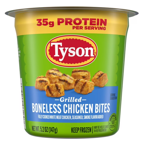 Tyson Grilled Boneless Chicken Bites Cup, 5.2 oz (Frozen, Fully Cooked)