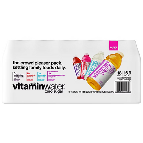 Vitaminwater Zero Sugar Variety Pack, 16.9 oz, 18 Count