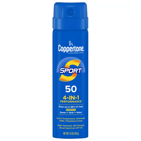Coppertone SPF 50, Sport Sunscreen Lotion, Travel Size, 3 fl oz