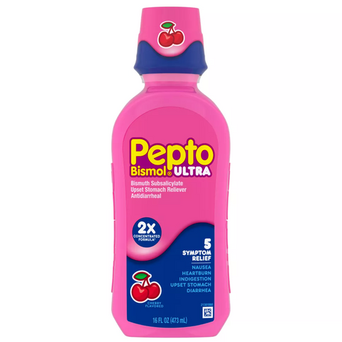 Pepto-Bismol Multi-Symptom Relief Syrup, Ultra Cherry, 16 fl oz