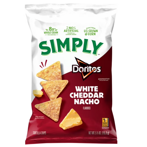 Doritos Simply White Cheddar Tortilla Chips, 5.5 oz