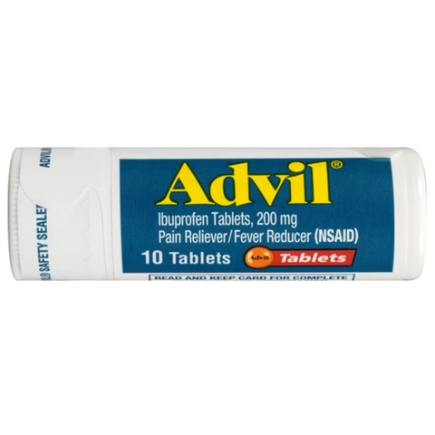 Advil Pain Reliever and Fever Reducer Coated Tablets, Ibuprofen 200Mg Pain Relief, 10 Count