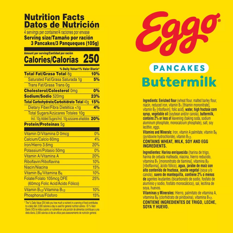 Kellogg's Eggo Buttermilk Frozen Waffles, 12 Count