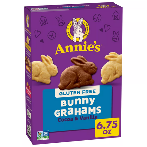 Annie's Gluten Free Cocoa & Vanilla Bunny Grahams Cookies, 6.75oz