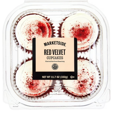 Marketside Red Velvet Cupcakes, 11.7 oz, 4 Count
