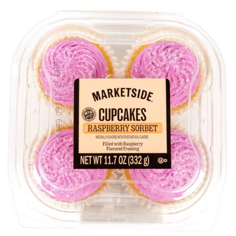 Marketside Raspberry Sorbet Cupcakes, 11.7 oz, 4 Count