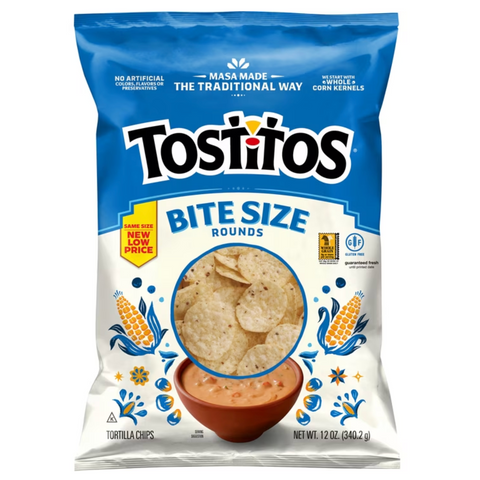 Tostitos Bite Size Rounds Tortilla Chips, 12 oz