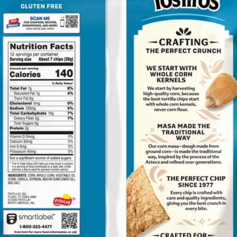 Tostitos Restaurant Style Original Tortilla Chips, 12 oz