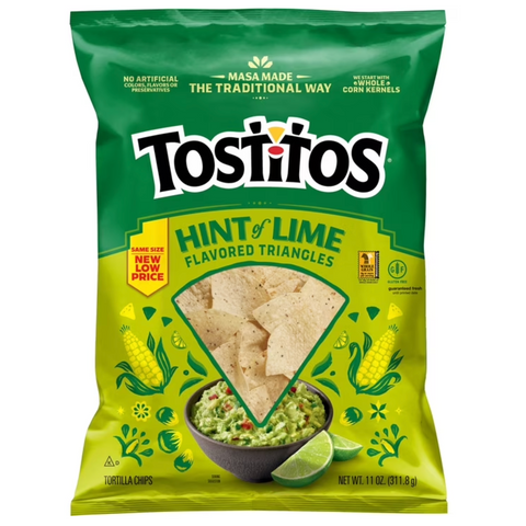 Tostitos Tortilla Chips Hint of Lime, 11 oz