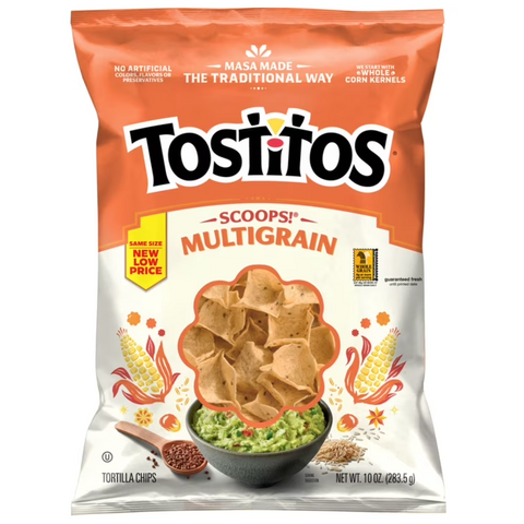 Tostitos Scoops! Tortilla Chips Multigrain, 10 oz