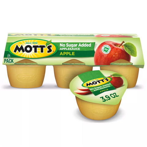 Mott's Unsweetened Applesauce Cups, 23.4oz. 6 Count