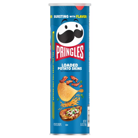 Pringles Loaded Potato Skins Potato Crisps Chips, Lunch Snacks, 5.5 oz