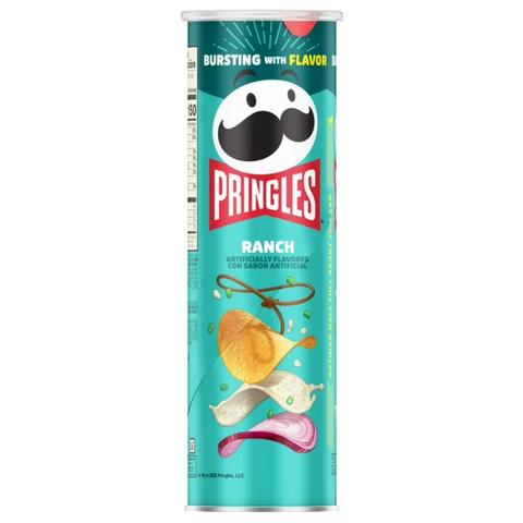Pringles Ranch Flavored Potato Crisps Chips 5.5 oz