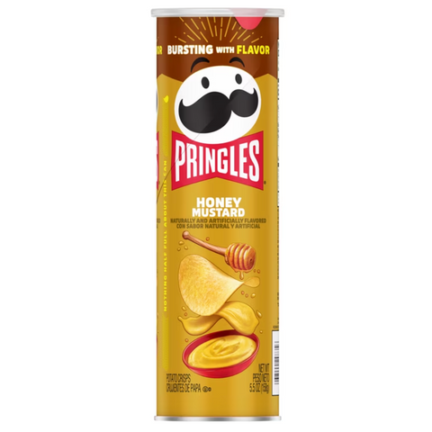Pringles Honey Mustard Potato Crisps Chips, Lunch Snacks, 5.5 oz
