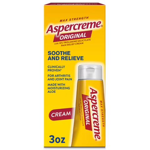Aspercreme Original Pain Relief Cream with 10% Trolamine Salicylate, 3 oz.