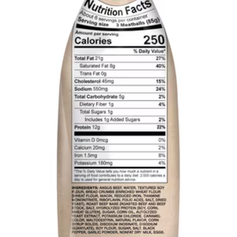 Rosina Angus Beef Meatballs (Frozen), 18 oz