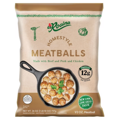 Rosina Homestyle Meatball (Frozen), 26 oz