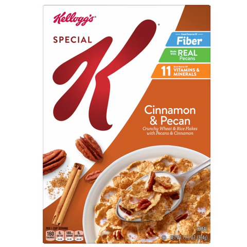 Kellogg's Special K Cinnamon and Pecan Breakfast Cereal, 11.8 oz