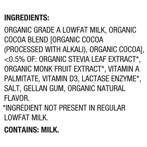 Horizon Organic Lactose Free, No Added Sugar Chocolate Milk, 8 fl, 6 Count