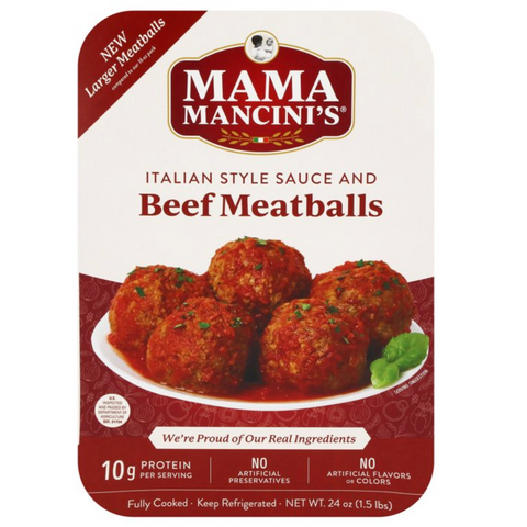 Mama Mancini's Beef Meatballs in Slow-Cooked Italian Style Sauce, 24 oz.