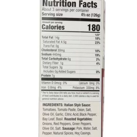 Mama Mancini's Sausage Pepper and Onions, 14 oz