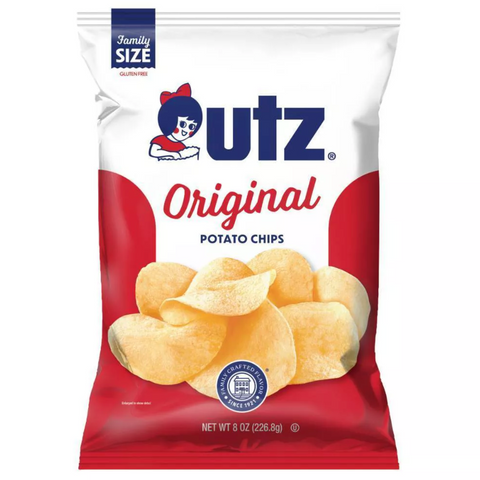 Utz Original Potato Chips, Family Size, 8oz