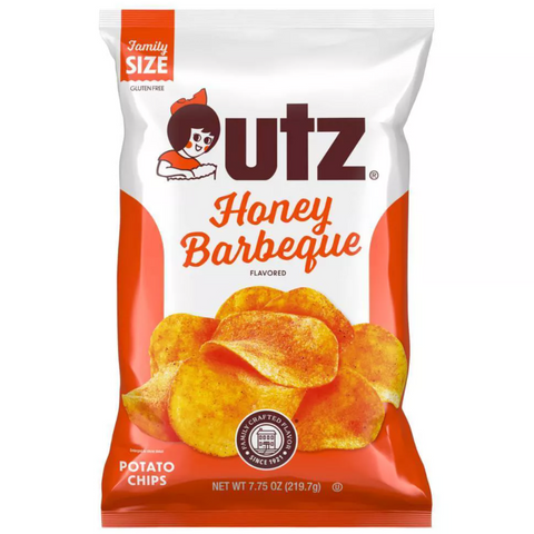 Utz Honey Barbeque Potato Chips, Family Size, 7.75oz