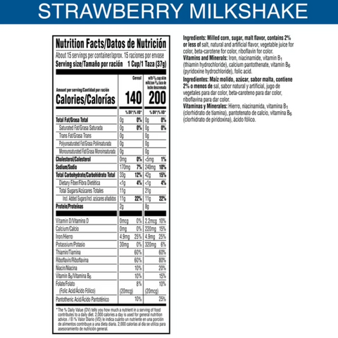 Kellogg's Frosted Flakes Strawberry Milkshake Breakfast Cereal, Family Size, 20.1 oz