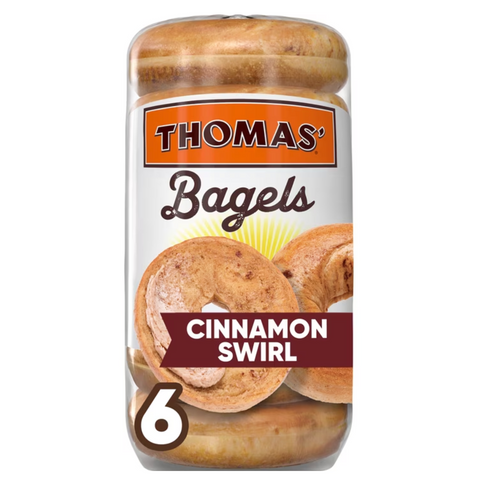Thomas Bagels, Cinnamon Swirl - 6 Ct