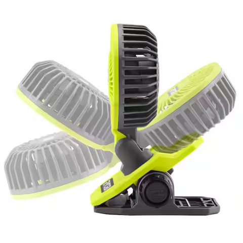 RYOBI USB Lithium Clamp Fan Kit with 2.0 Ah USB Lithium Battery and Charging Cable