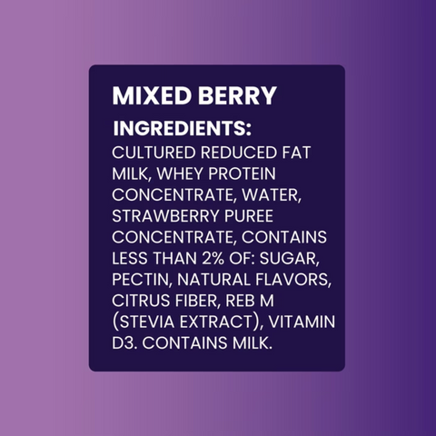 GoGo SqueeZ Dairy Protein Mixed Berry Snack On The Go Pouches, 4.2 oz, 4 Count