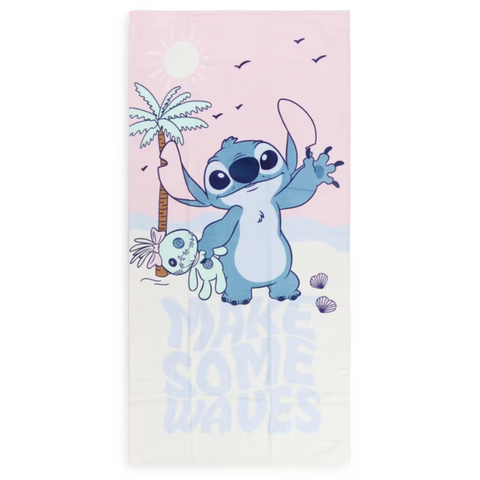 Disney Lilo and Stitch Cute Waves Kids Beach Towel