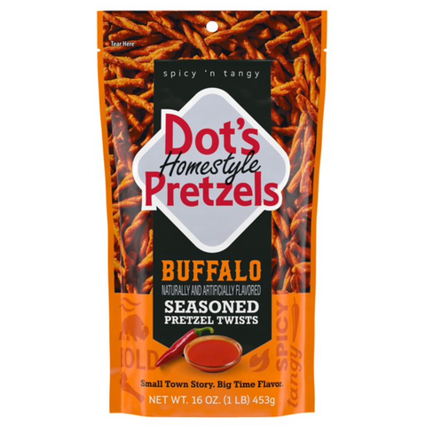 Dot's Pretzels, Buffalo Seasoned Pretzel Twists, 16 oz