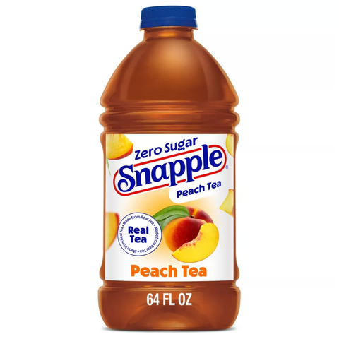 Snapple Zero Sugar Peach Tea, 64 fl oz