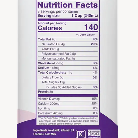 Meyenberg Goats Milk, Ultra Pasteurized, 64 oz