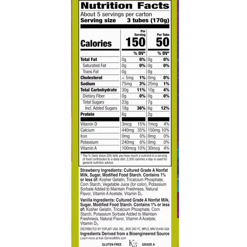 Go-GURT The Super Mario Galaxy Movie, Strawberry and Vanilla, 16 Count