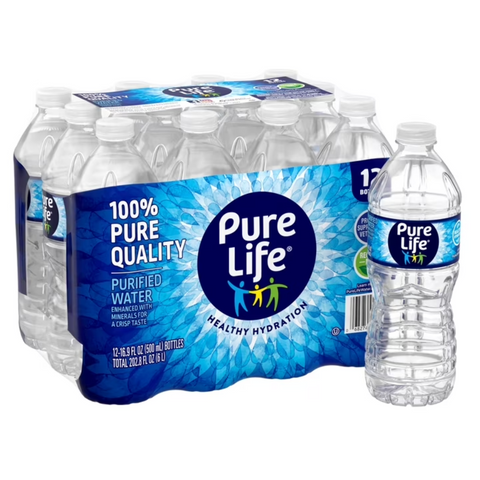 Nestle Pure Life Purified Water, 16.9oz bottles, 12 Ct