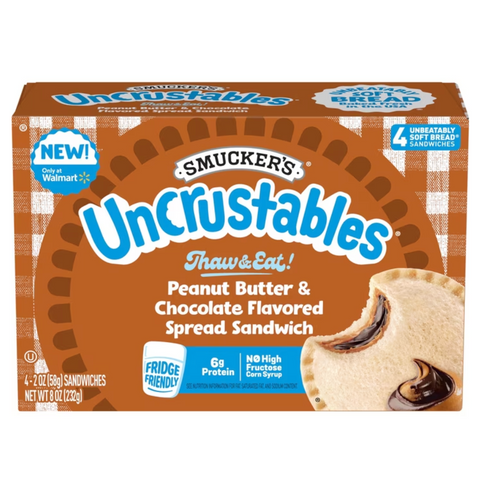 Smucker’s Uncrustables Peanut Butter & Chocolate Flavored Spread Sandwiches, 4 Count