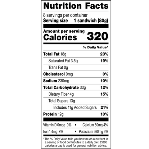 Smucker’s Uncrustables Burstin' Blueberry Morning Protein Snacks, Peanut Butter & Blueberry Spread Sandwiches on Wheat Bread, 8 Count