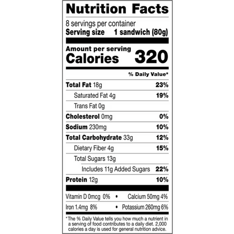 Smucker’s Uncrustables Up & Apple Morning Protein Snacks, Peanut Butter & Apple Cinnamon Jelly Sandwiches on Wheat Bread, 8 Count