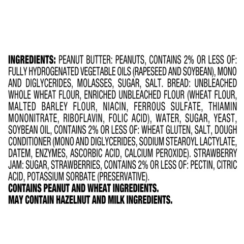 Smucker’s Uncrustables Bright-Eyed Berry Morning Protein Snacks, Peanut Butter & Strawberry Jam Sandwiches on Wheat Bread, 8 Count