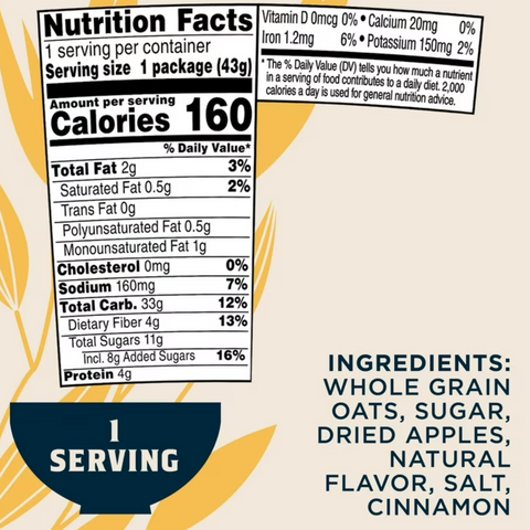 Quaker Apples & Cranberries Oatmeal Cup, 1.79 oz