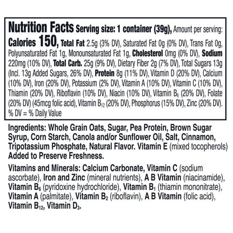 Cinnamon Cheerios Protein, Breakfast Cereal Cup, Gluten Free, Single Serve Cereal, 1.4 oz