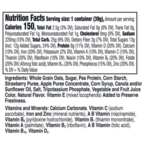 Strawberry Cheerios Protein, Breakfast Cereal Cup, Gluten Free, Single Serve, 1.4 oz