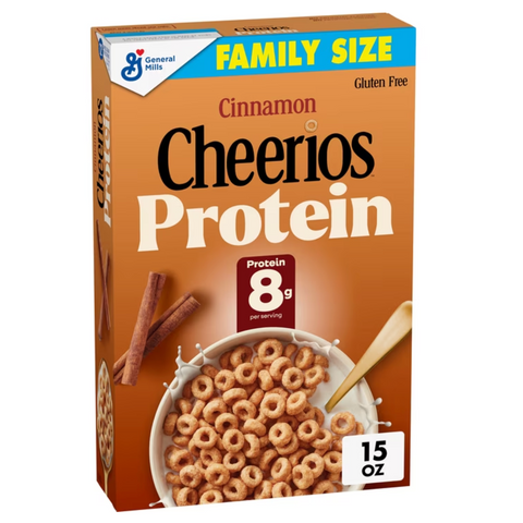 Cheerios Protein Cereal, Cinnamon, 8g Protein, Family Size, 15 oz