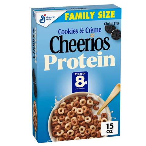 Cheerios Protein Cereal, Cookies and Crème, 8g Protein, Family Size, 15 oz