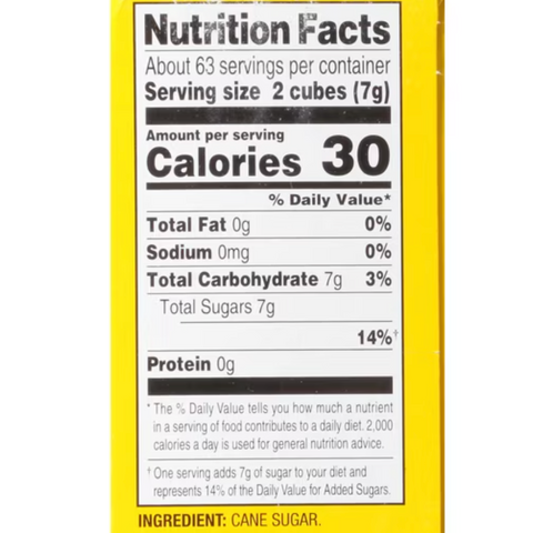 Domino Premium Pure Cane Sugar Cubes, 126 Cubes, 1 lb