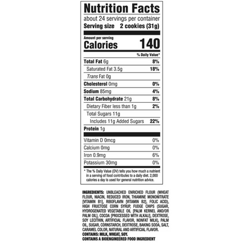 CHIPS AHOY! Chewy Fudgy Chocolate Chip Cookies, Party Size, 26 oz