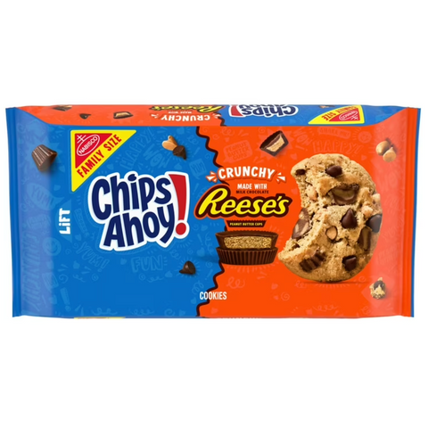 CHIPS AHOY! Reese’s Peanut Butter Cup Chocolate Chip Cookies, Family Size, 14.25 oz