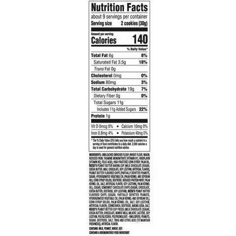 Chewy Reese's Chips Ahoy! Cookies 9.5oz